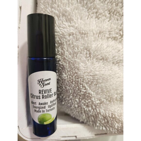 Uplifting Citrus Aromatherapy Roller: Energizing Essential Oil Blend, Handmade i - Picture 6 of 10